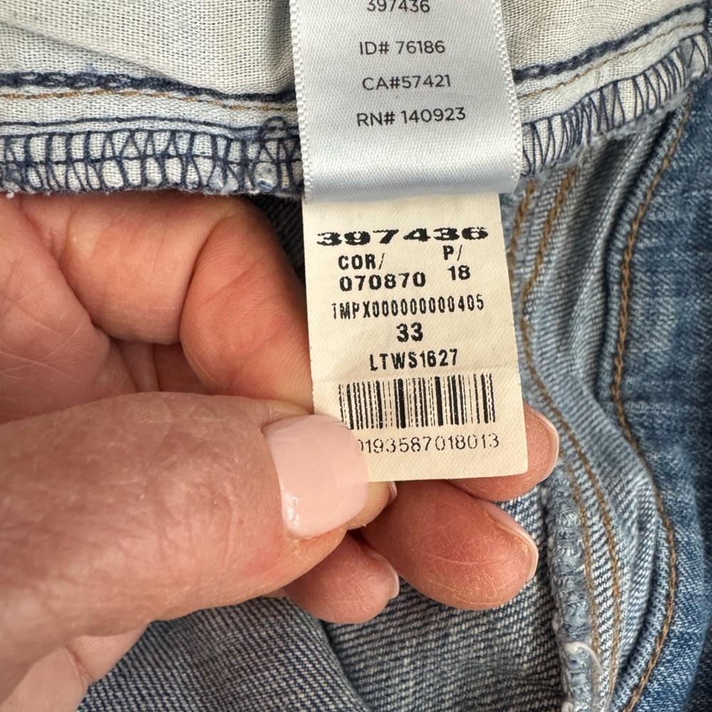LOFT Blue Denim Jean Shorts Size 16/33 - Picture 4 of 5